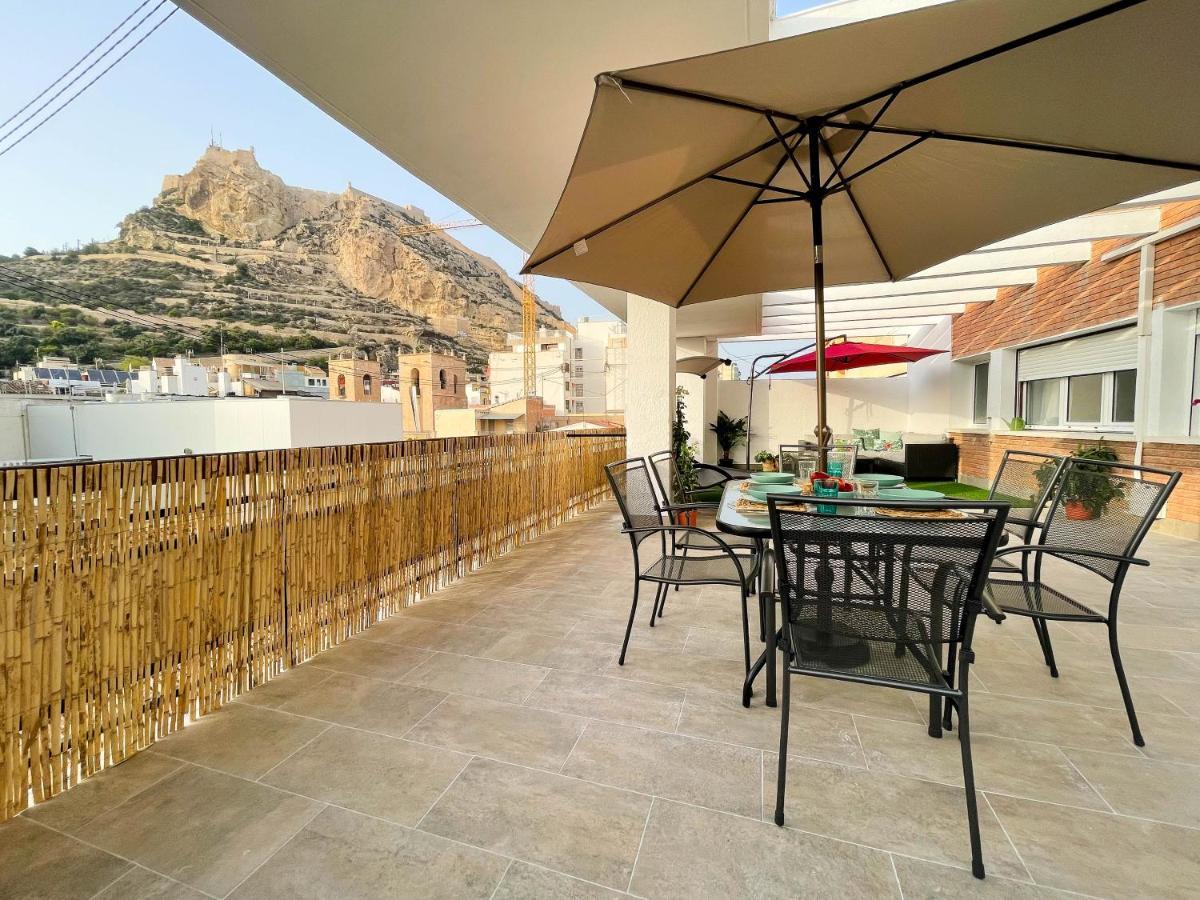 La Terraza. Vistas Al Castillo A 1 Min. De La Playa Alicante Extérieur photo